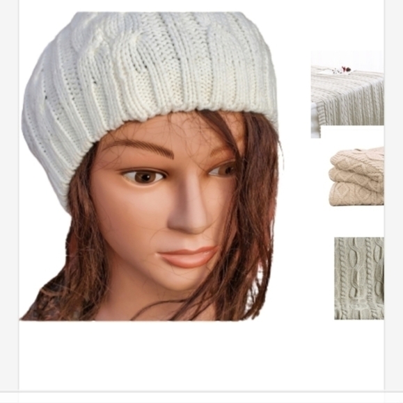 Cable knit‎ slouchy beret/tam - Picture 1 of 6